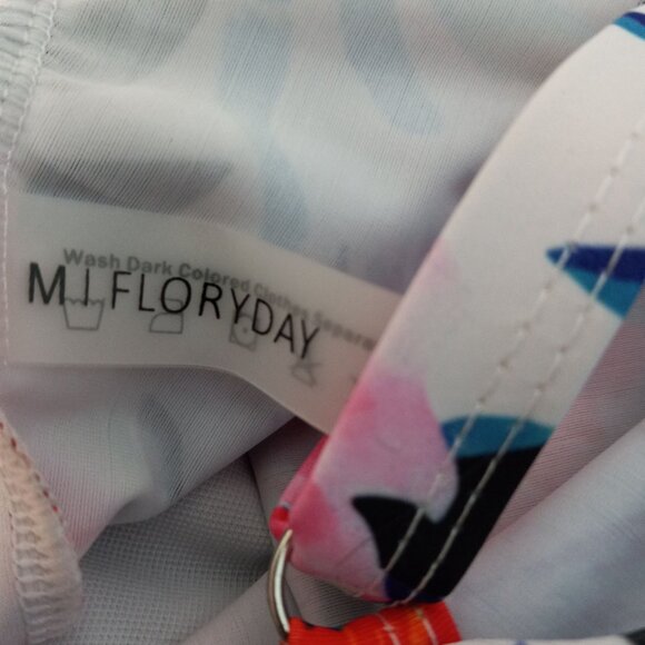 Floryday Floral One-Piece Swimsuit Adjustable Straps Beaded Bodice Details NEW - Picture 6 of 8